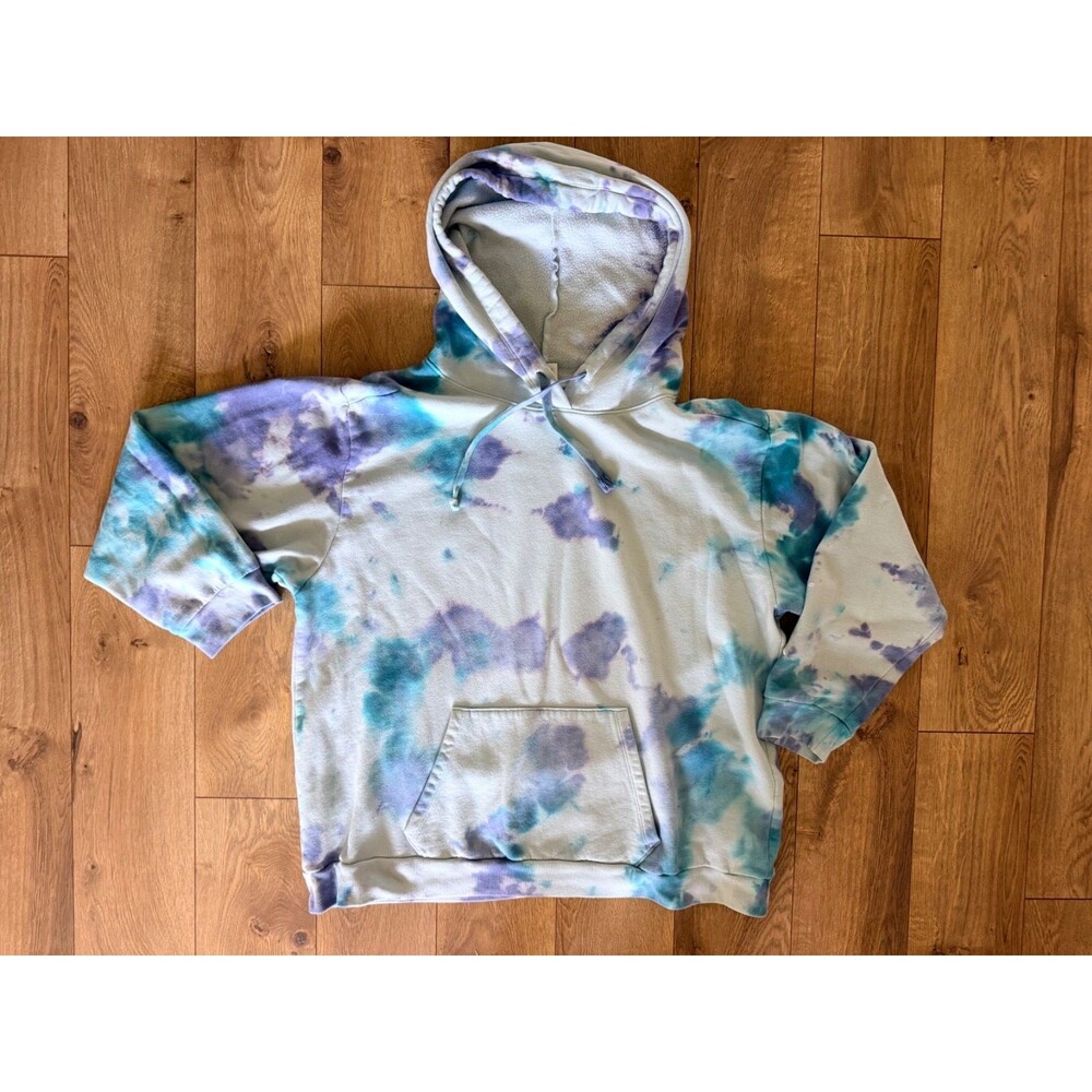 Victorias Secret PINK tie dye Hoodie Blue Size XXL Oversized Style